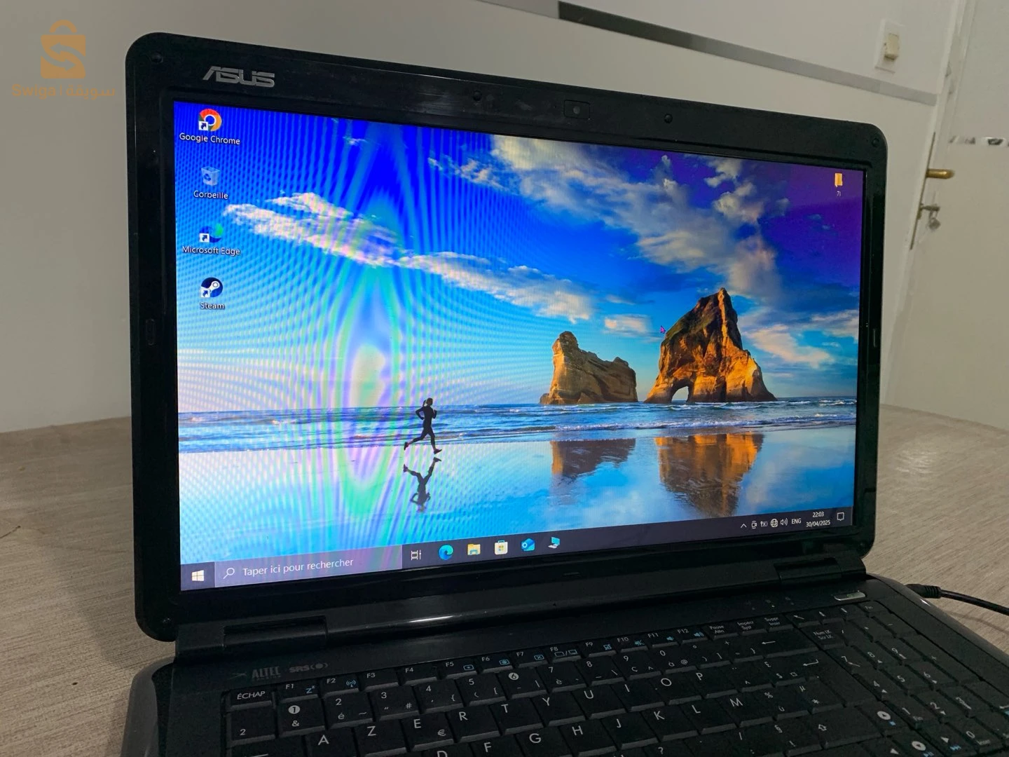 لابتوب asus بحاله جيده ram 4gb