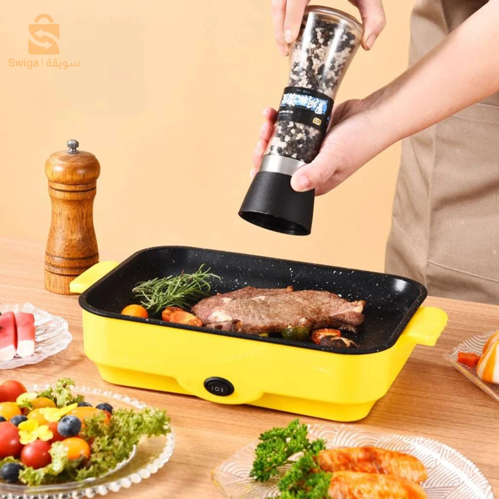 Gril Électrique et Barbecue Antiadhésif 30cm – شواية كهربائية مضادة للالتصاق