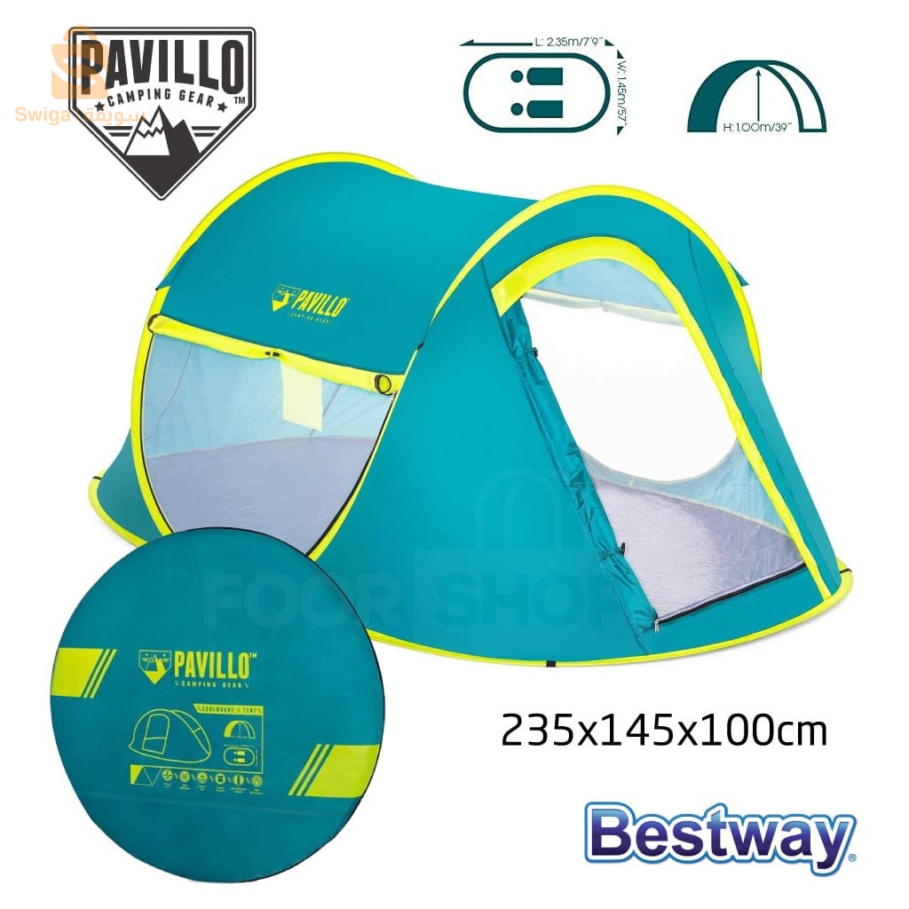 Bestway 68086 Tente De Randonnée 2 Personnes 235 x 145 x 100 cm Pavillo