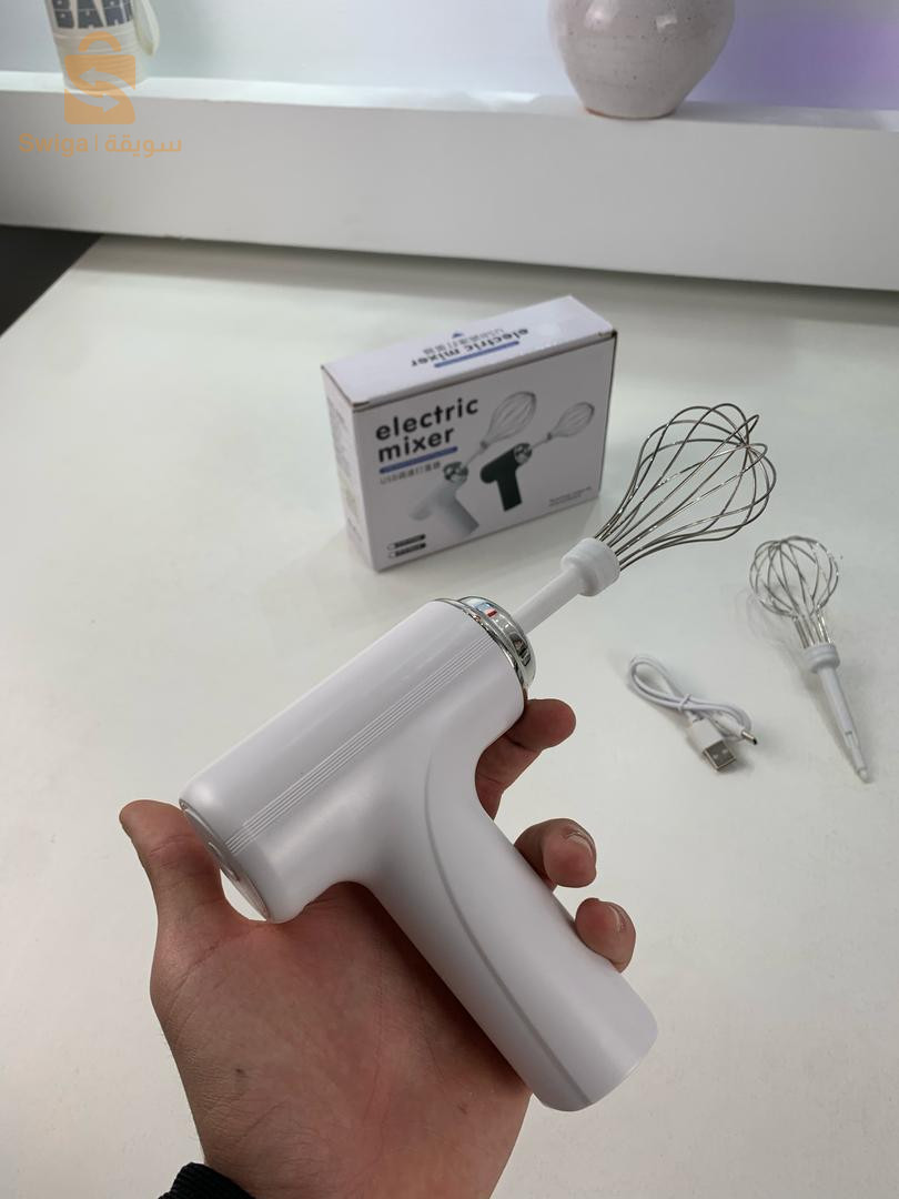 Mixeur Électrique Sans Fil Portable 3 Vitesses – خلاط يدوي كهربائي لاسلكي