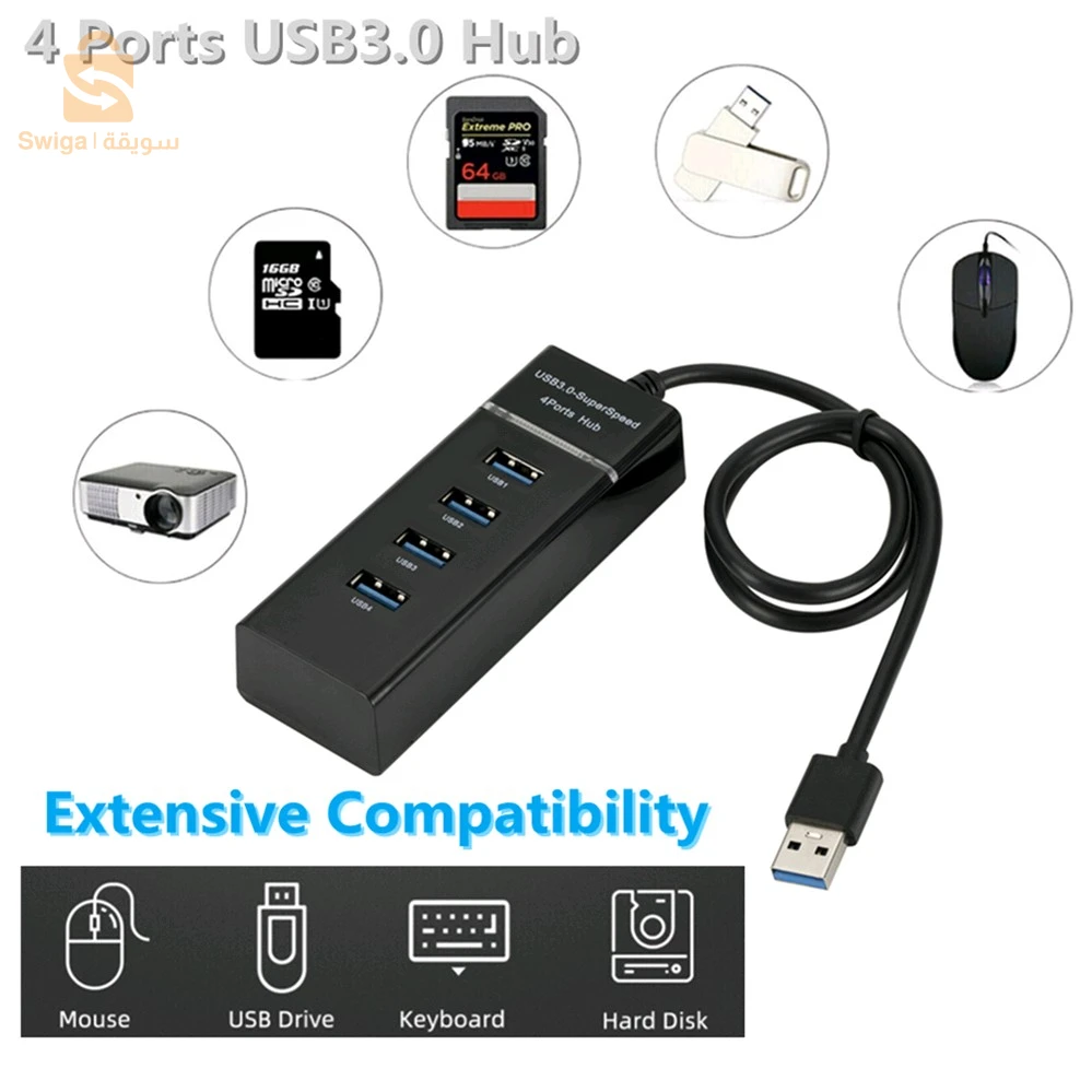 switch usb 4 portes 3.0 hub