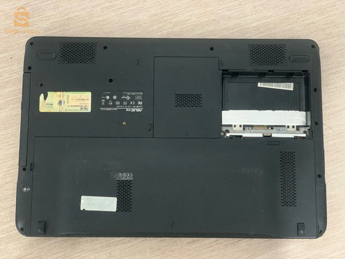 لابتوب asus بحاله جيده ram 4gb