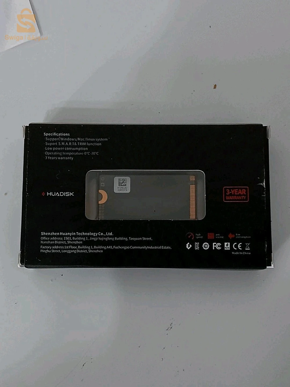 SSD M.2 Nvme 256g "HUADISK"