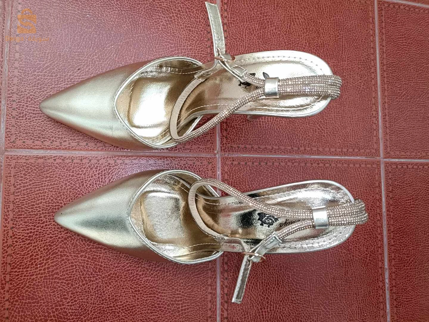 escarpins dorée mariée fête