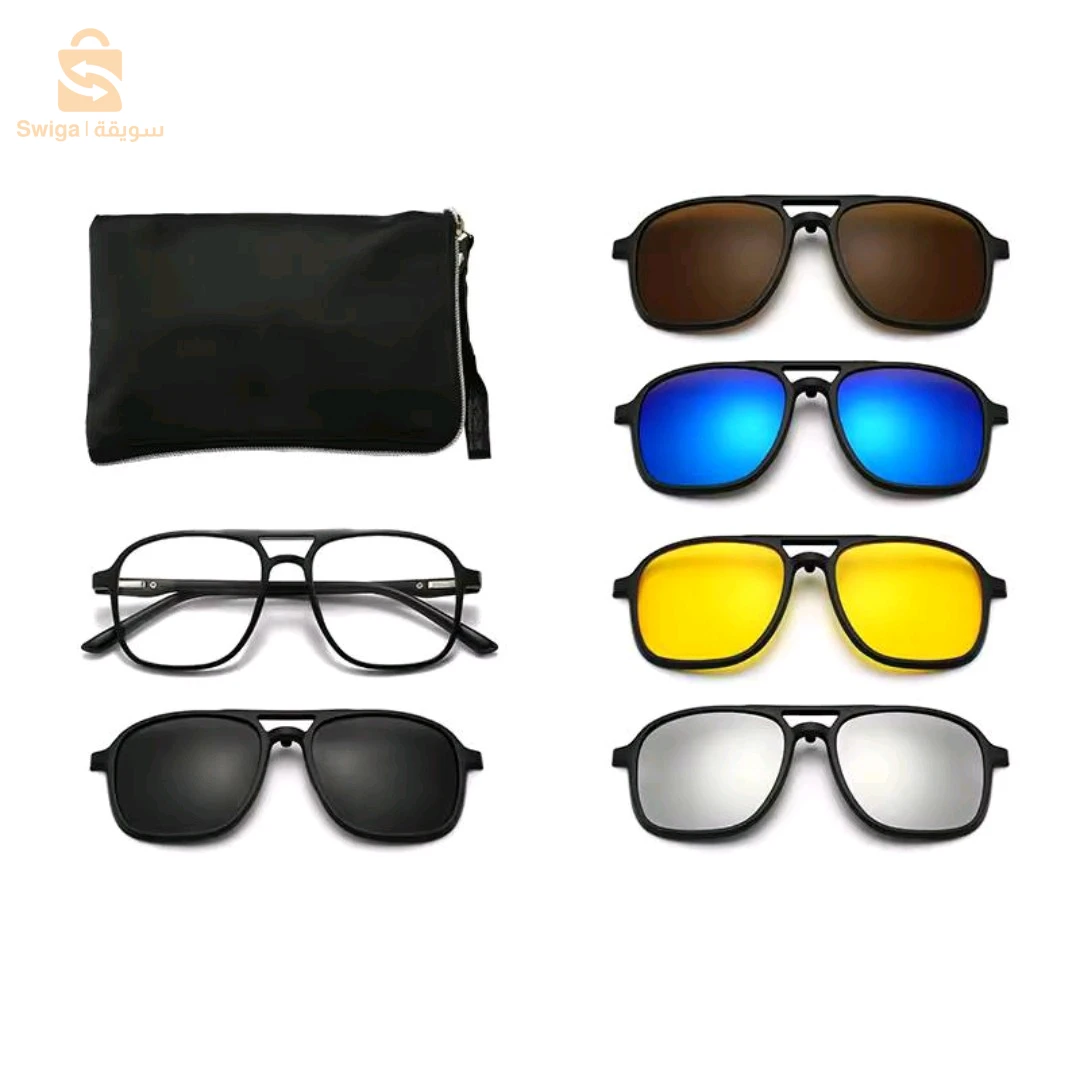 نظارات 6 فـي 1 😎 تغيّر العدسات كيف ما تحب.. في نظارة وحدة برك!