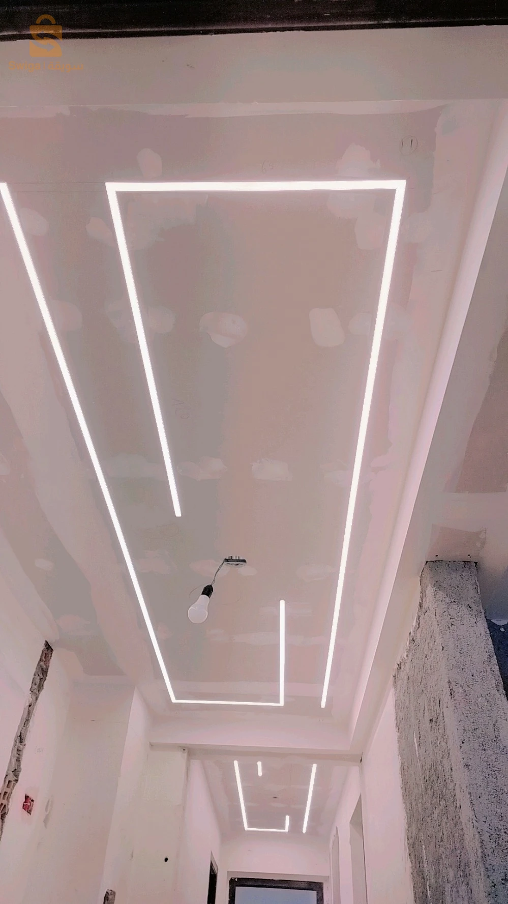 placoplâtre BA13 led profil pvc et demontabe