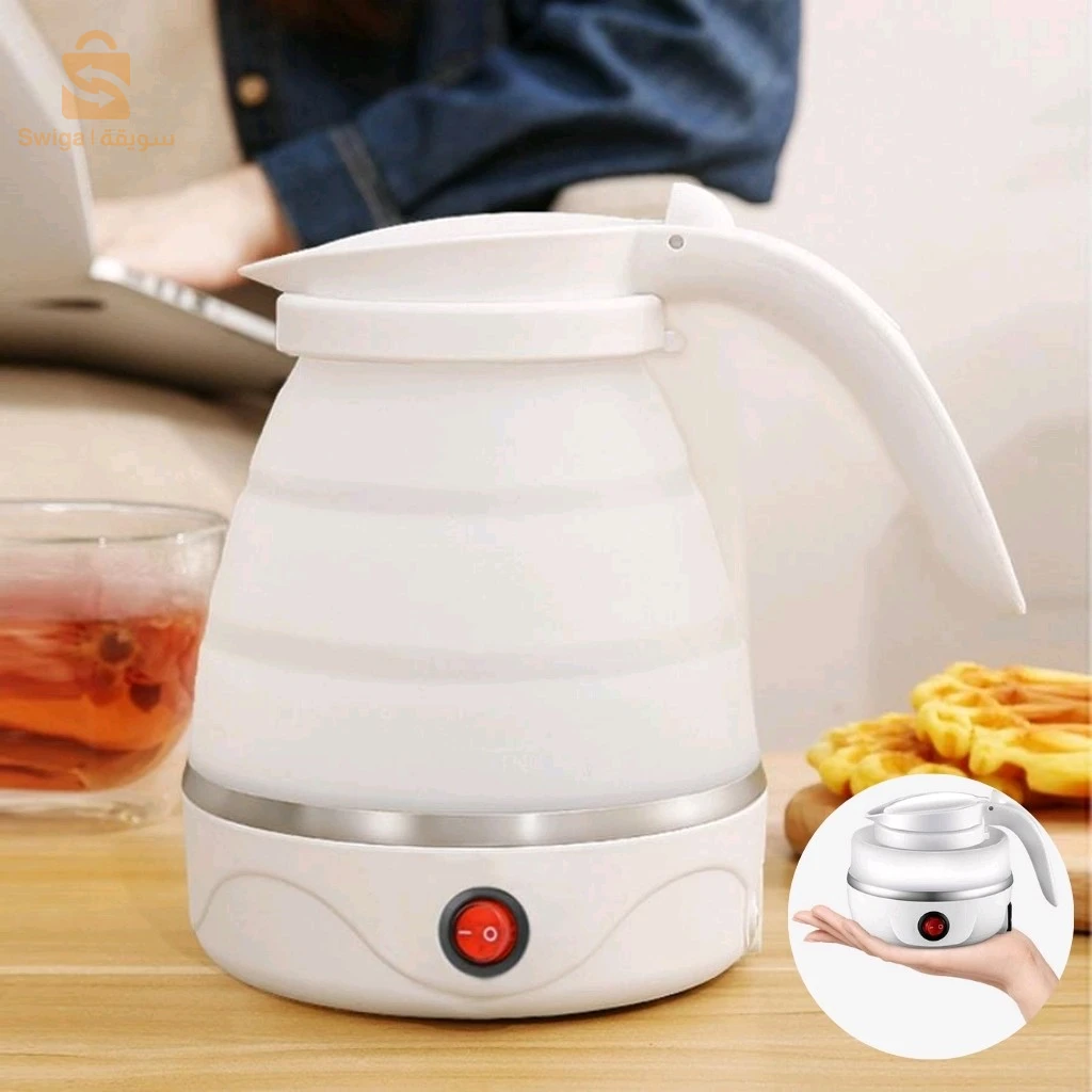 Bouilloire électrique pliable en silicone ,portable Avec  indicateur de mise hors tension غلاية كهربائية قابلة للطي محمولة سيليكون