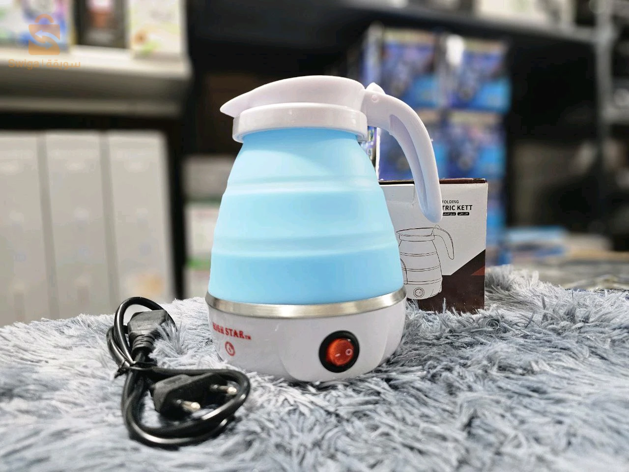 Bouilloire électrique pliable en silicone ,portable Avec  indicateur de mise hors tension غلاية كهربائية قابلة للطي محمولة سيليكون