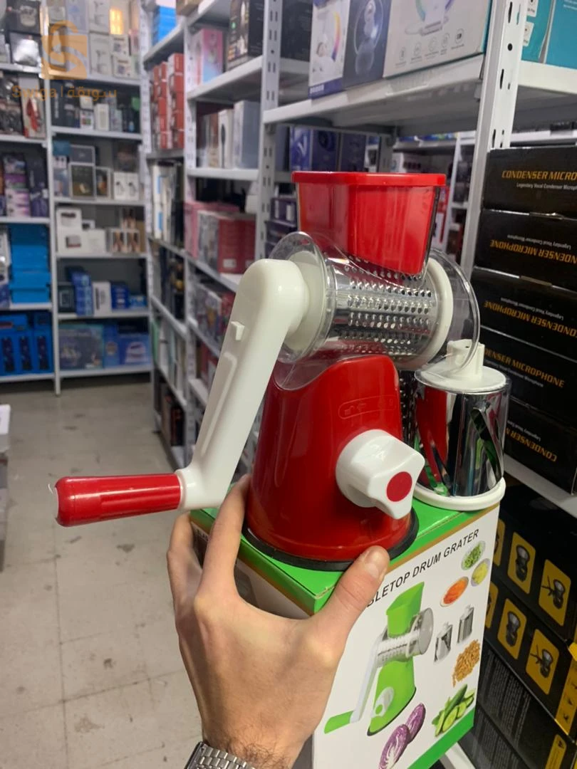 Coupe-légumes rotatif manuel multifonctionnel – الجهاز اليدوي المساعد مبشرة وقطاعة متعددة الاستعمالات للمكسرات والخضار والجبن