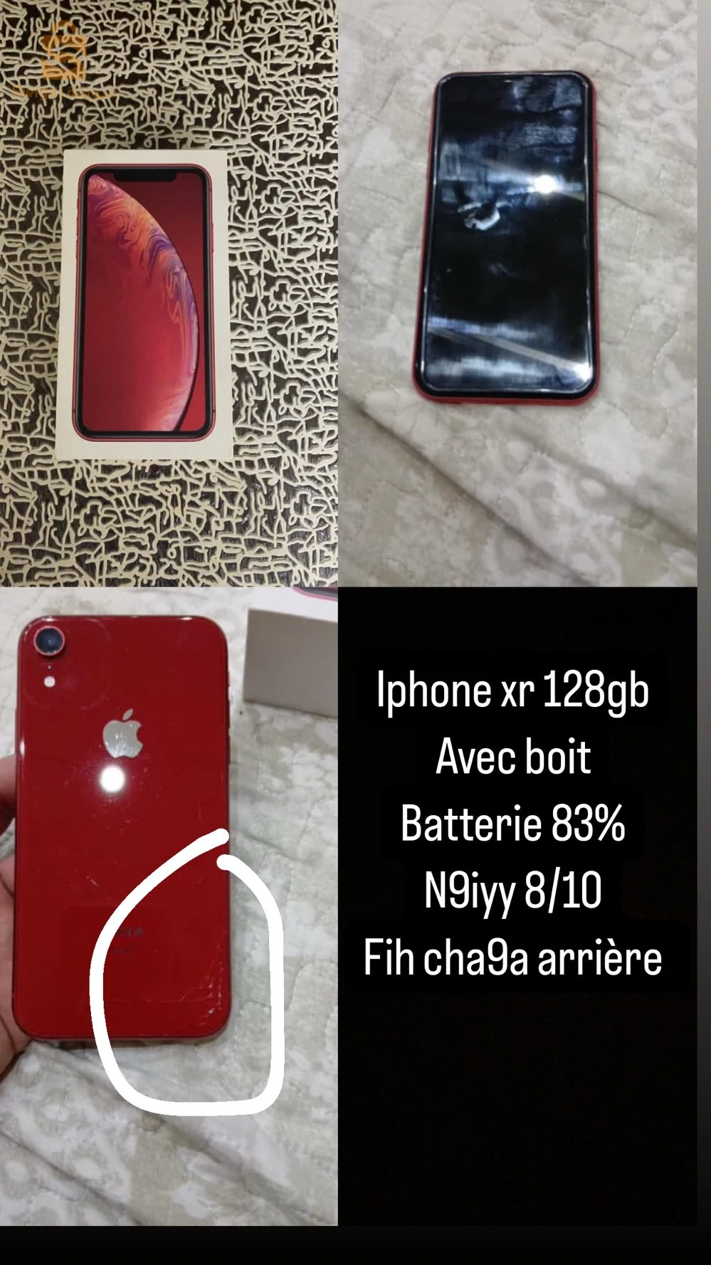 iphone xr avec boit