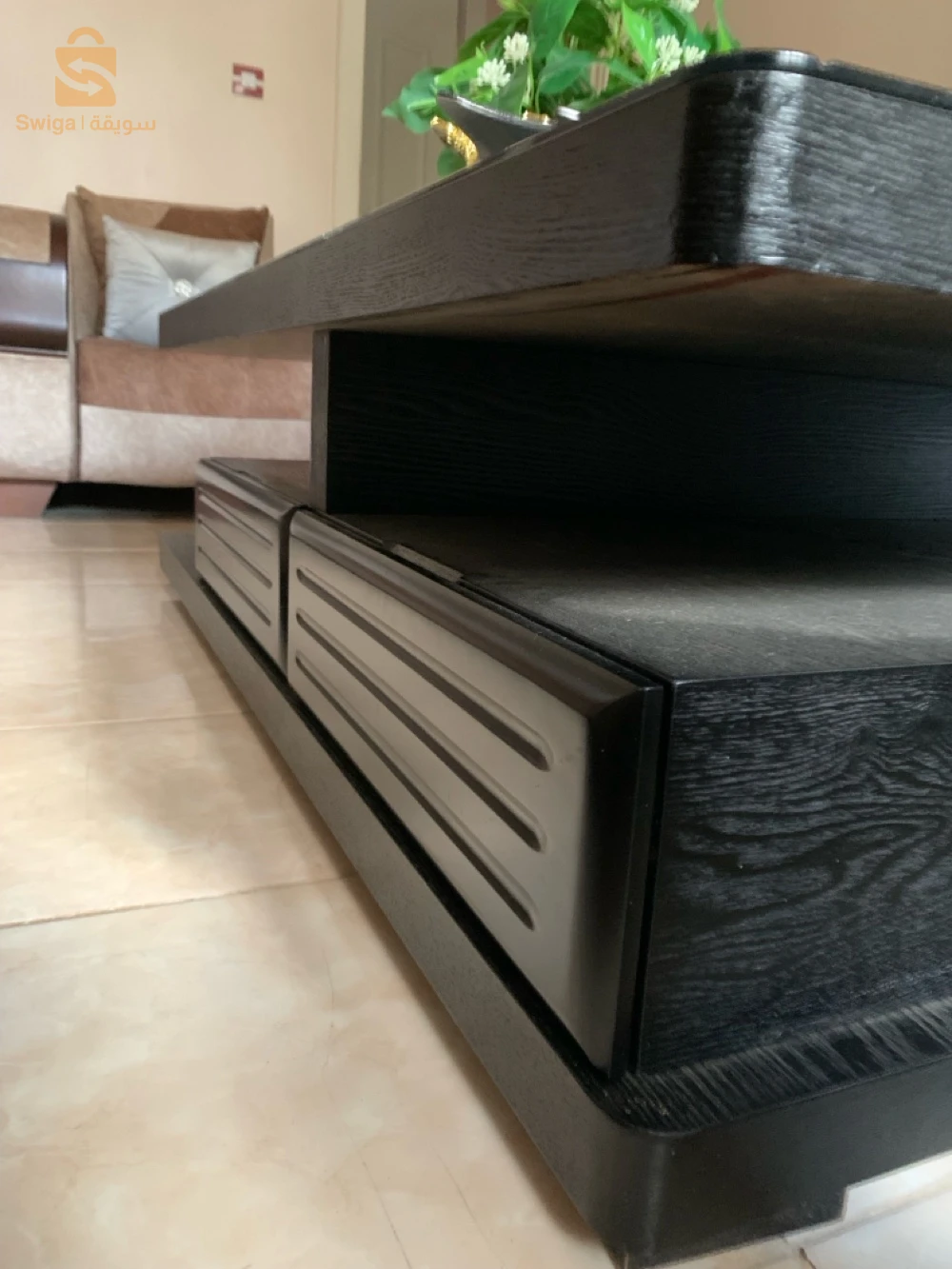 canapé’s coffret+ table blanche+table noire