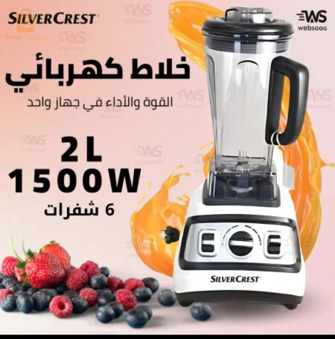 Blender Professionnel SilverCrest 2L - 1500W,