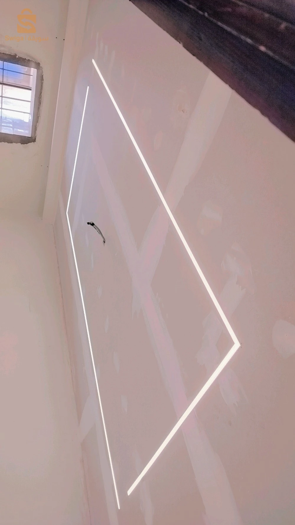 placoplâtre BA13 led profil pvc et demontabe