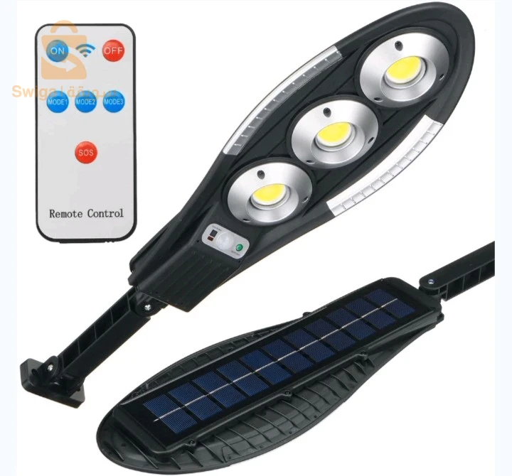 Lampadaire solaire étanche IP67 avec télécommande – مصباح خارجي
