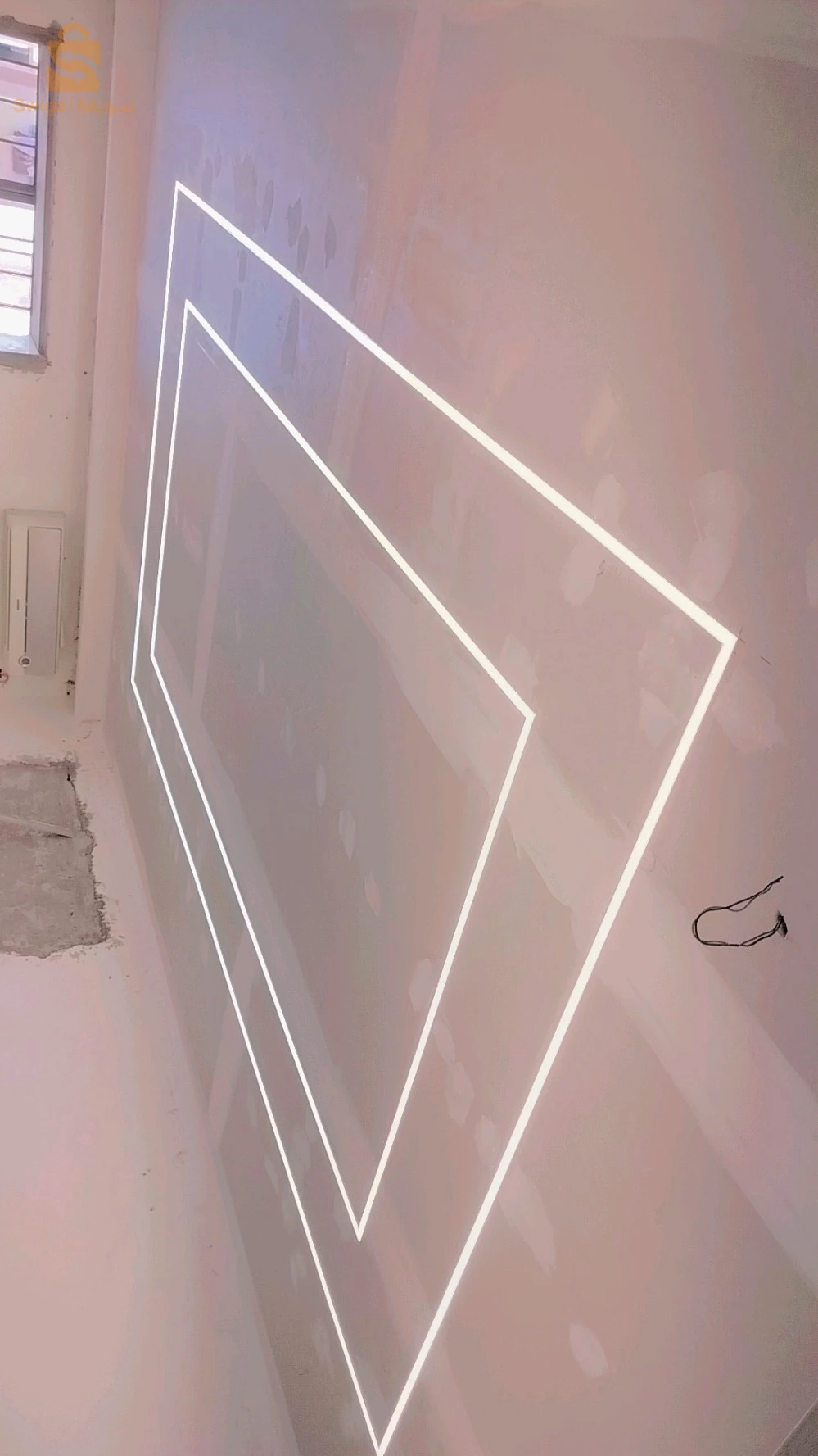 placoplâtre BA13 led profil pvc et demontabe