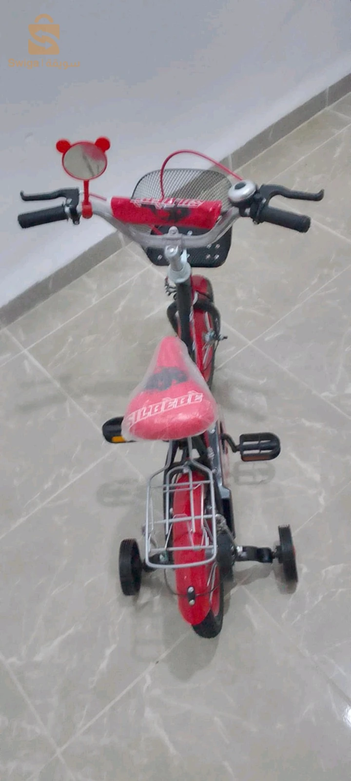 Velo BMX 12 pouce Marque SILBEBE couleur rouge et noir