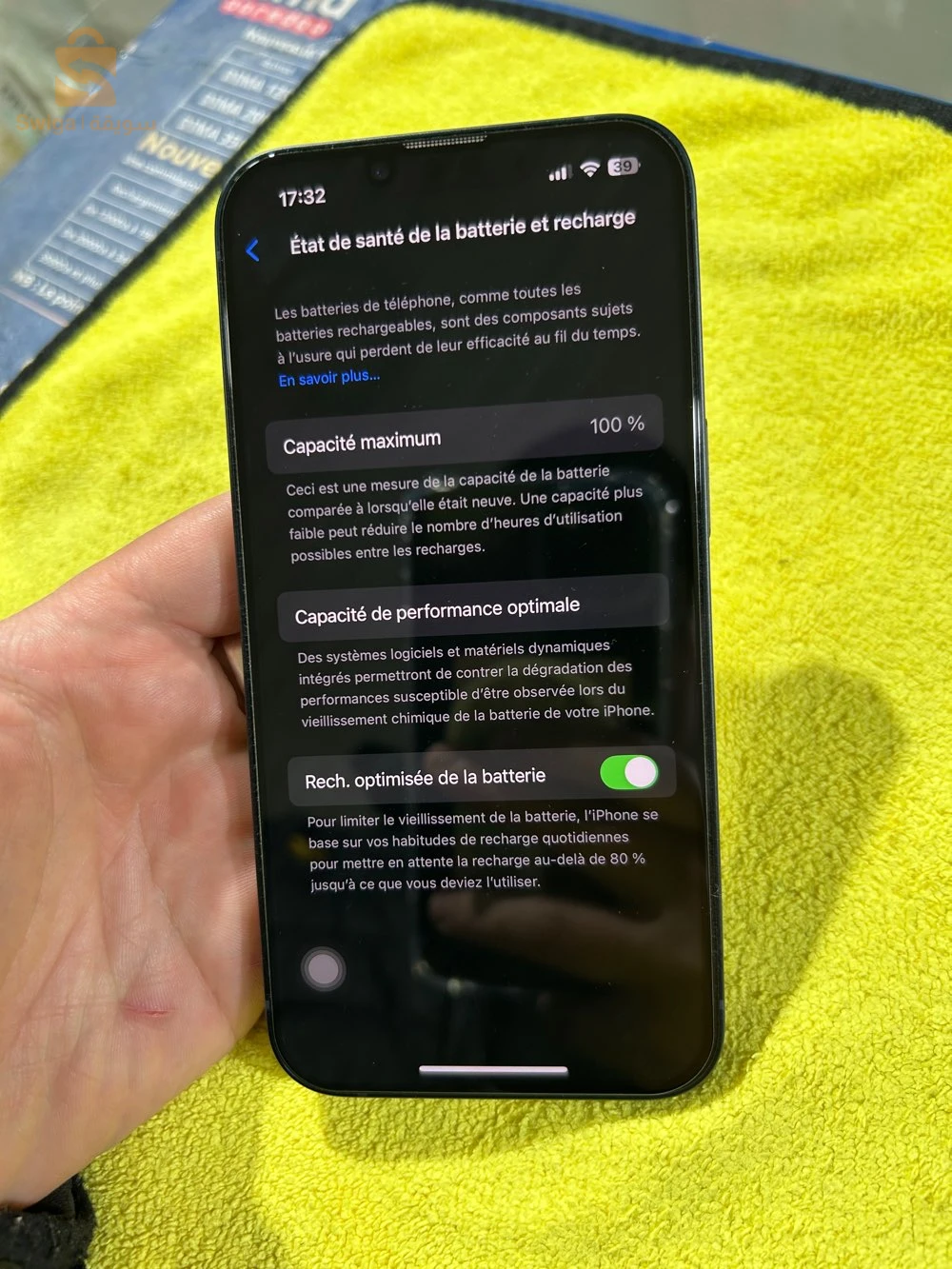iphone 14 batterie 100%, 128go