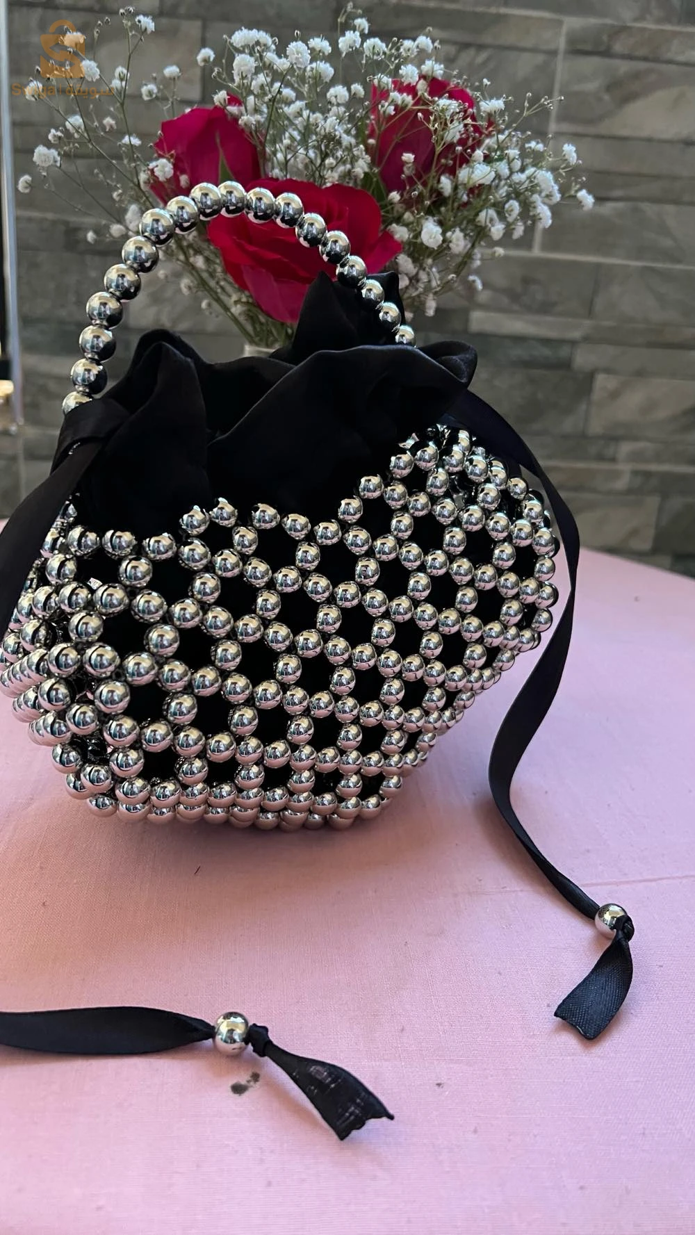 sac en perle حقيبة يد بالخرز
