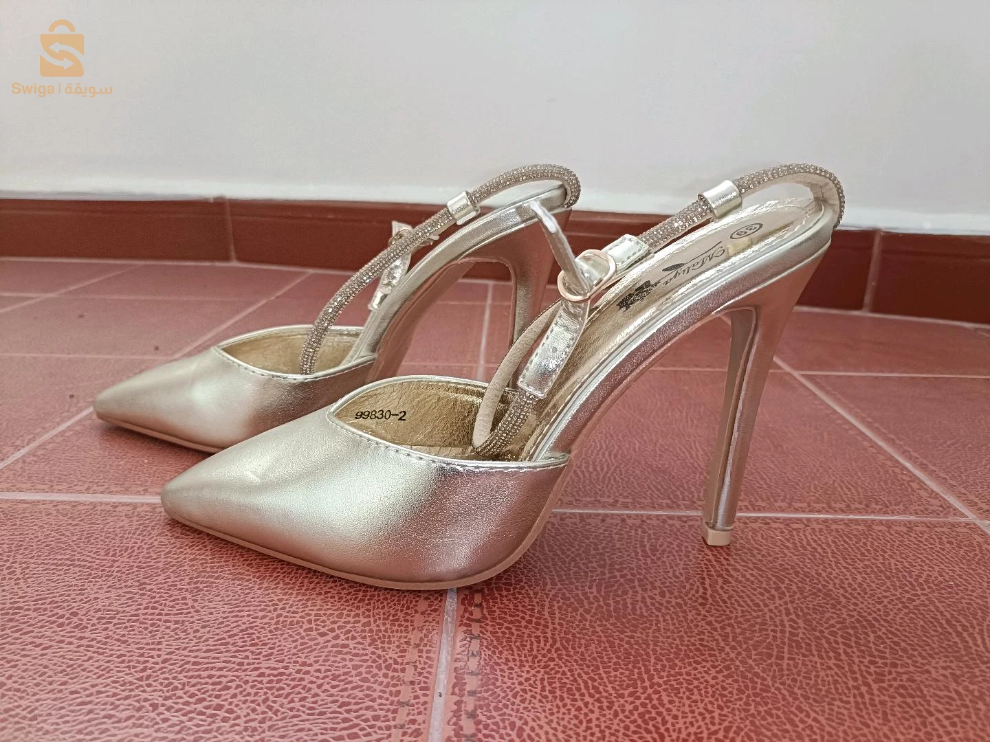 escarpins dorée mariée fête