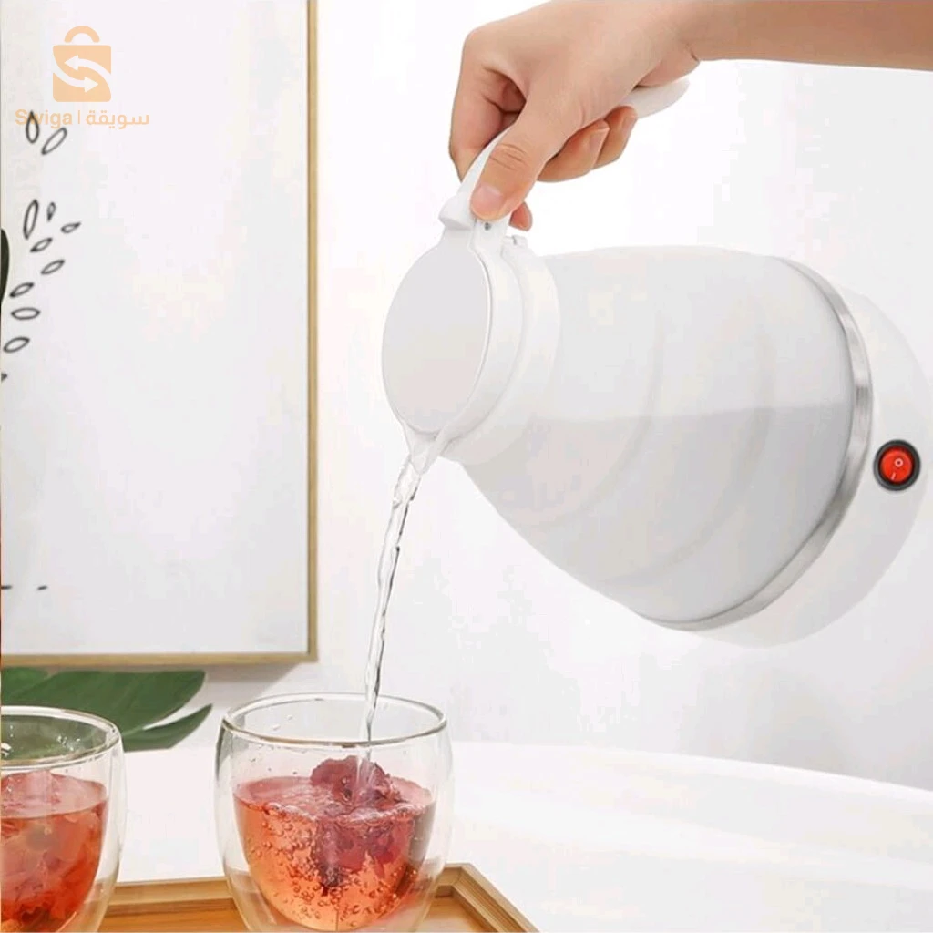 Bouilloire électrique pliable en silicone ,portable Avec  indicateur de mise hors tension غلاية كهربائية قابلة للطي محمولة سيليكون