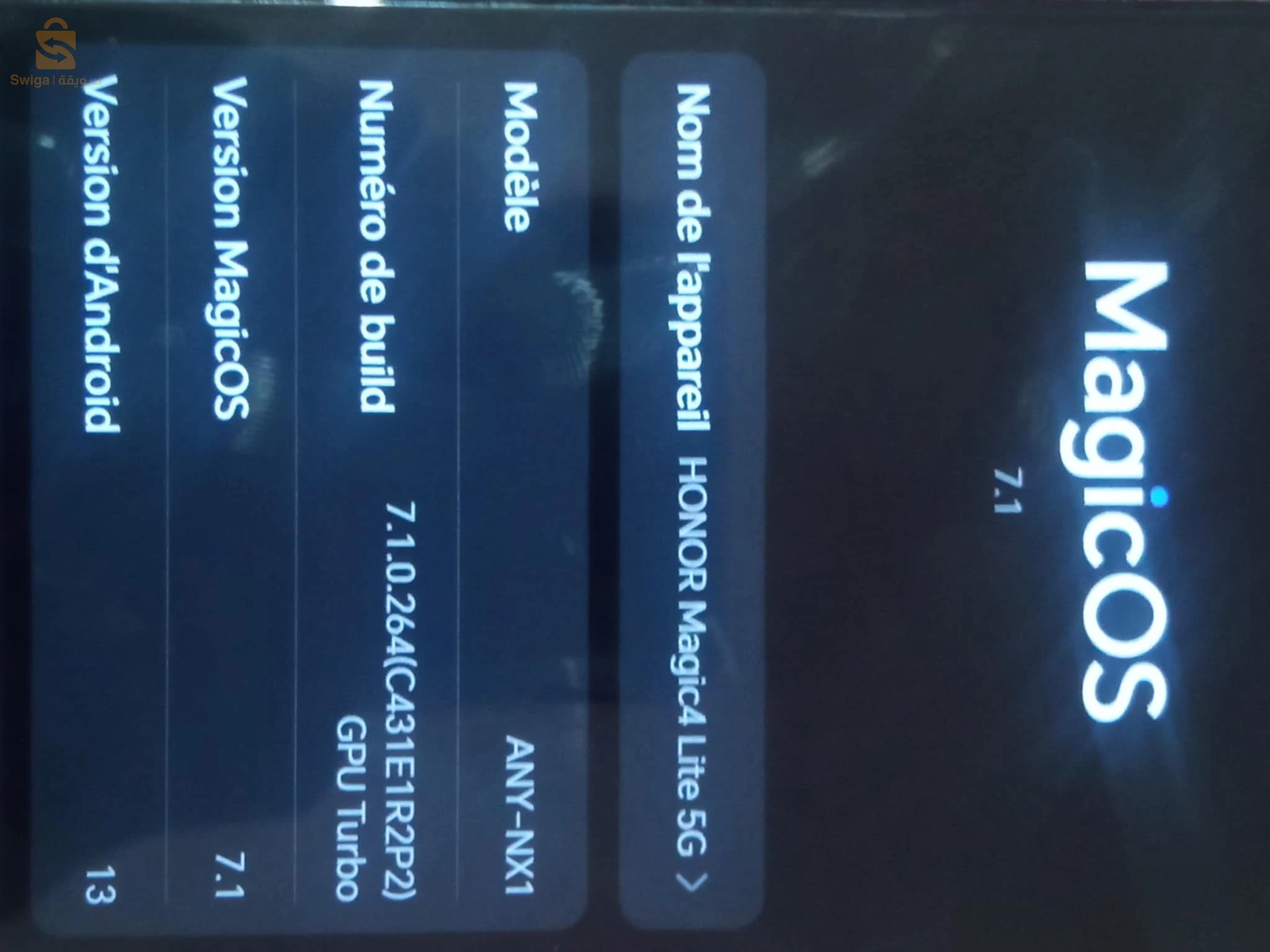 هاتف honor magic 4lite 5G هابط كابة