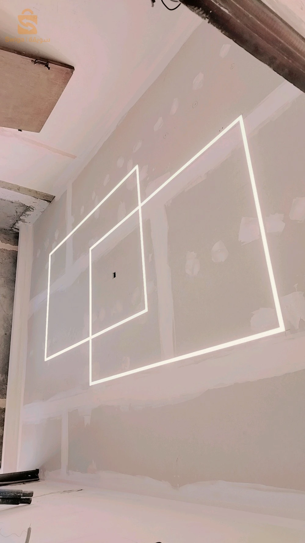 placoplâtre BA13 led profil pvc et demontabe