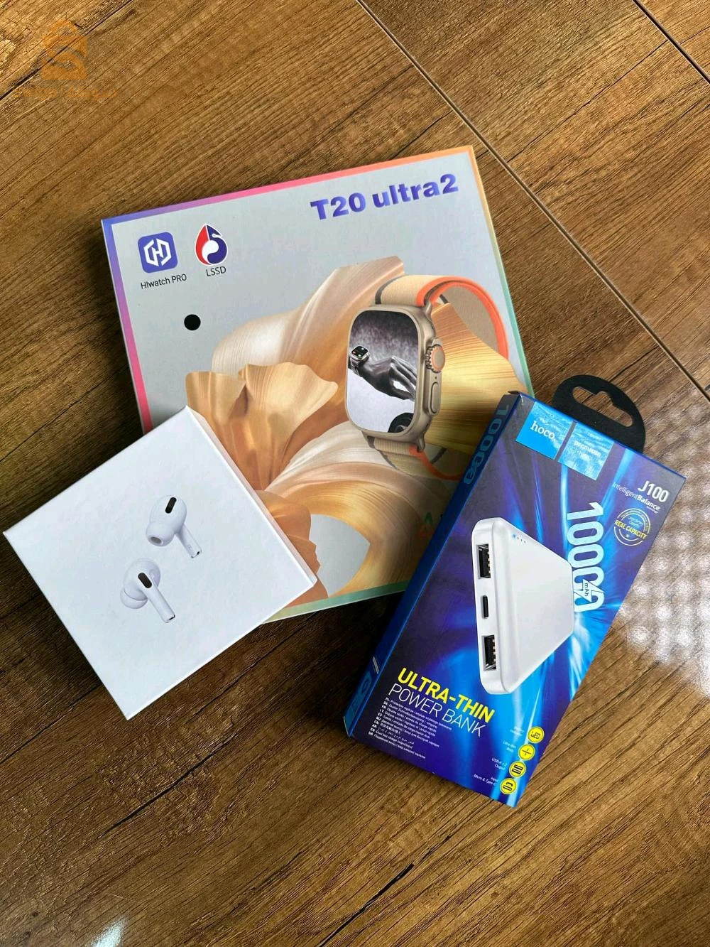 Pack 3 articles power banc + watch + airpods