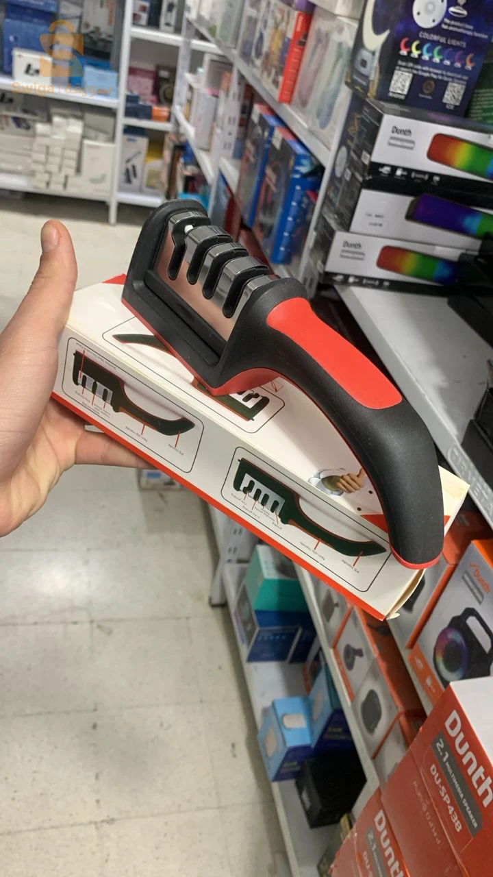 Aiguisoir de couteaux a 3 étapes en acier diamant enduit de céramique , outils d’affûtage de cuisine