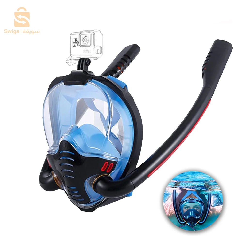 قناع غوص احترافي مع حامل كاميرا