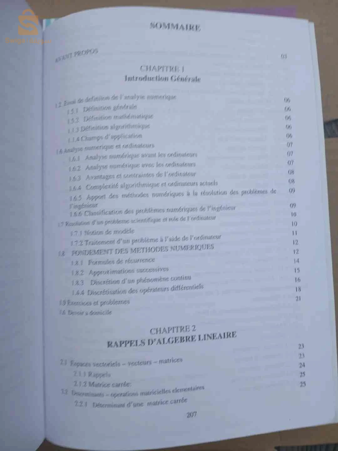 Livre Calcul numérique partie 01
