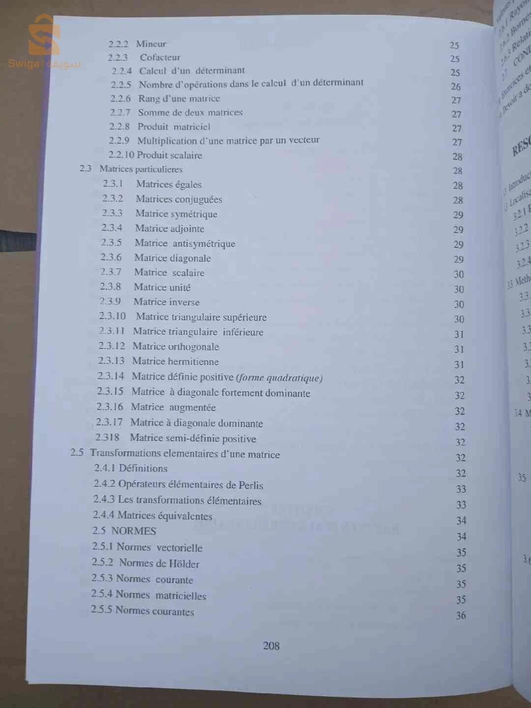 Livre Calcul numérique partie 01