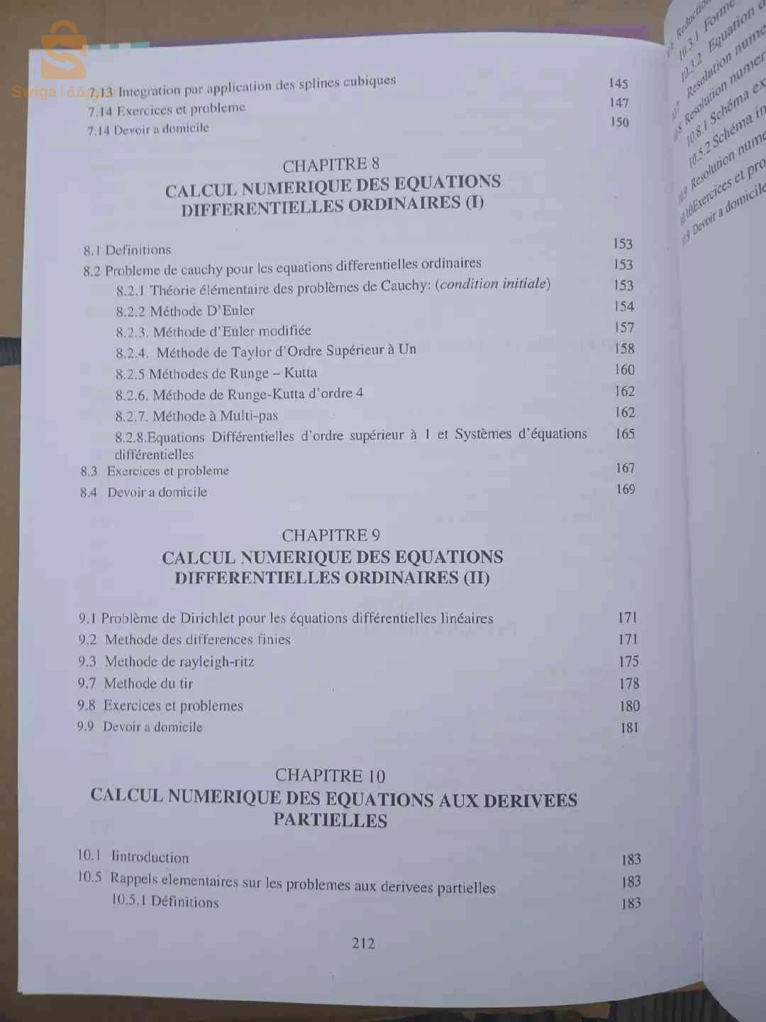 Livre Calcul numérique partie 01