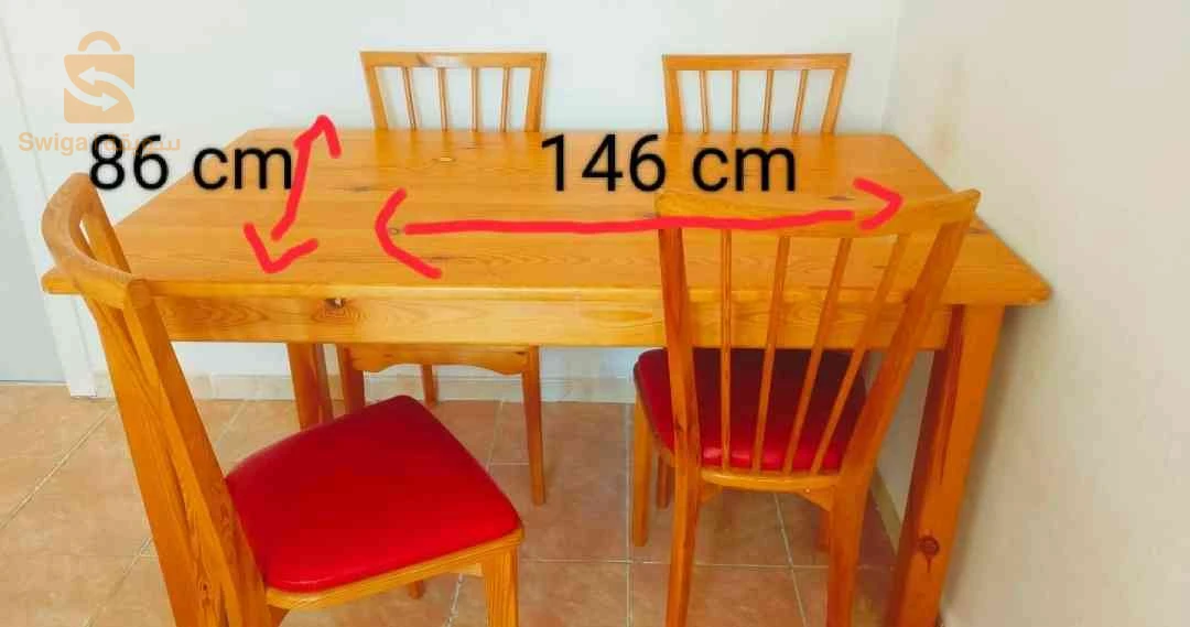 table 4 chaises bois hêtre