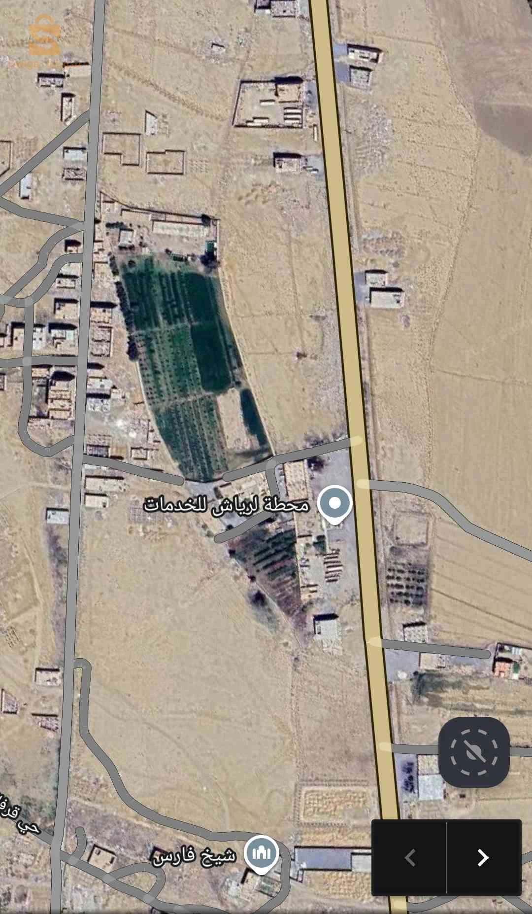 عقار عمران دفتر عقاري صافي المساحة 36000 متر مربع بواجهتين على الطريق من الجهتين متوفر الغاز الكهرباء الماء الصرف الصحي