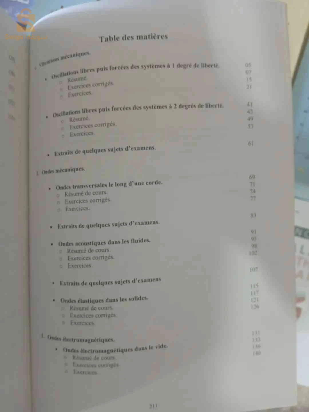 Livre Vibrations et ondes