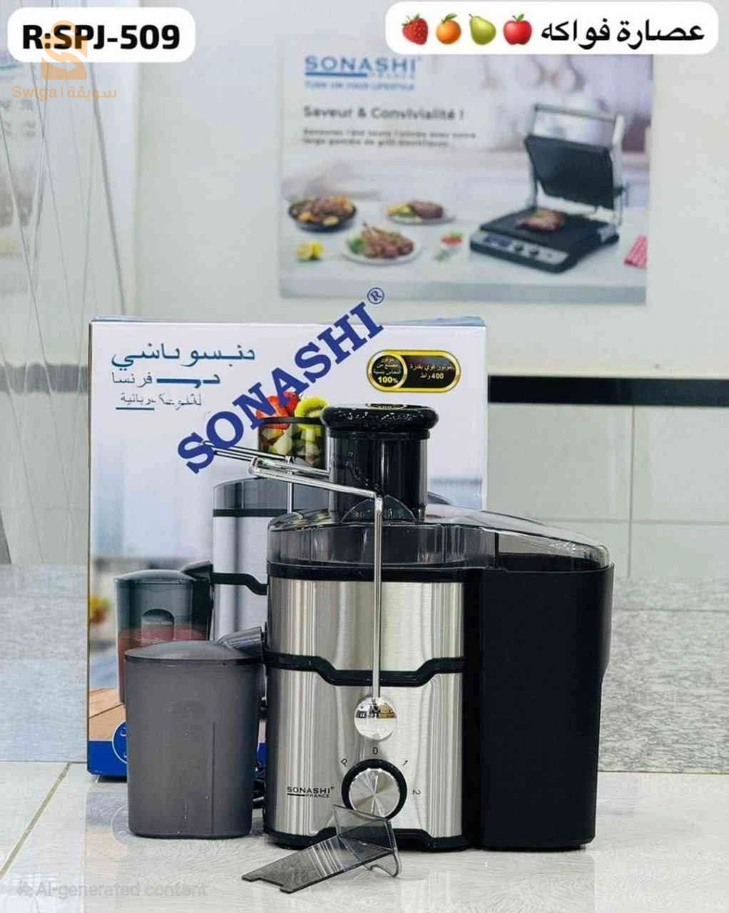 عصارة Sonashi Power Juicer موديل SPJ-50