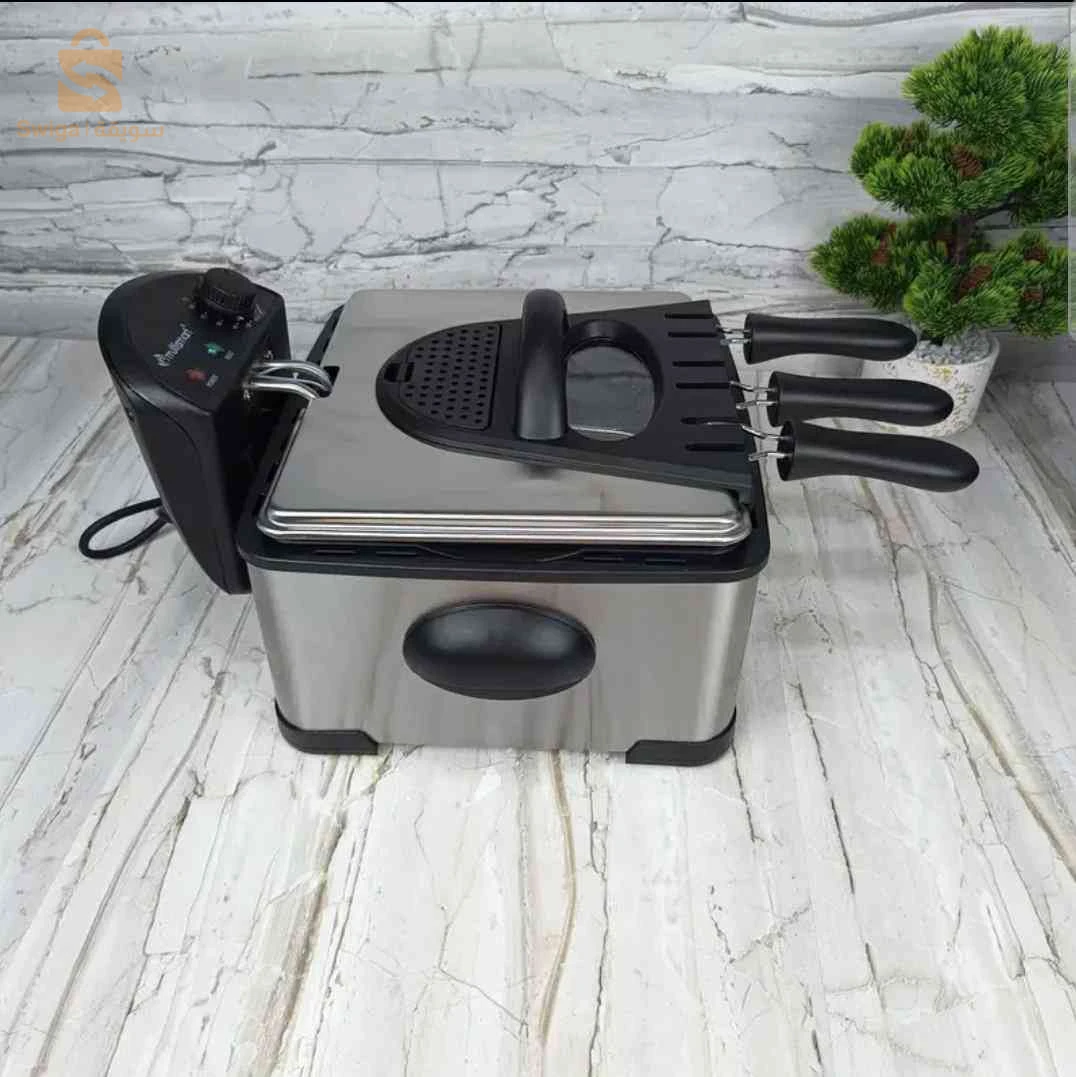 Friteuse inox électrique 4.5 L 2000W avec 3 Panier Multismart MS-FR1204