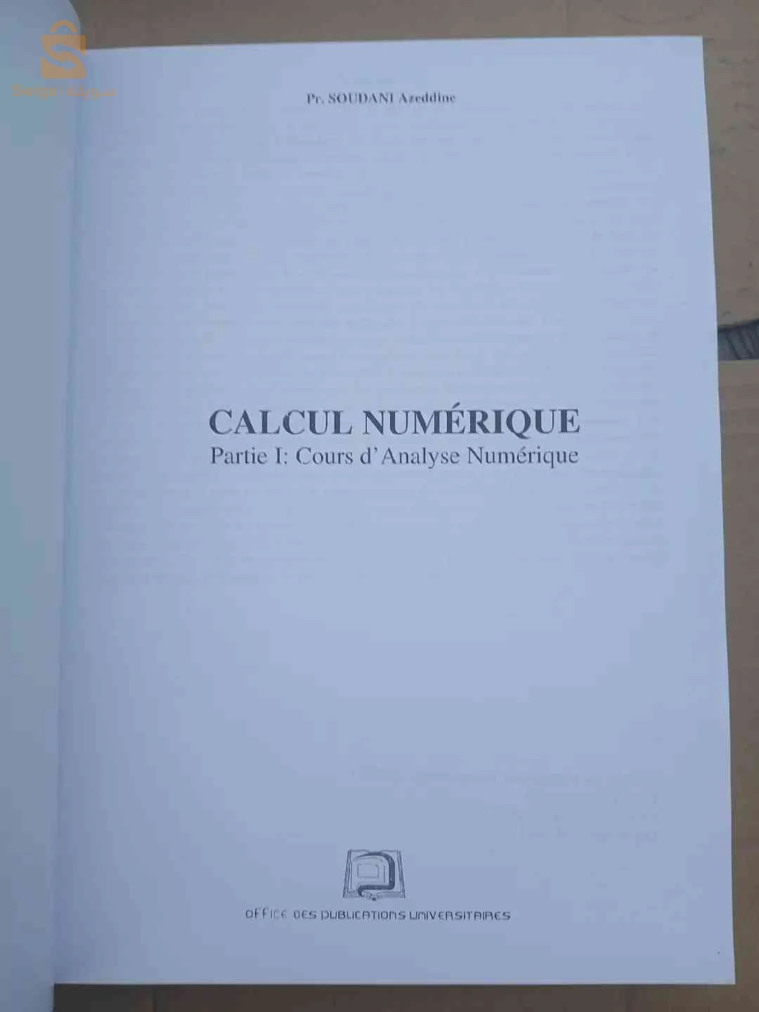 Livre Calcul numérique partie 01