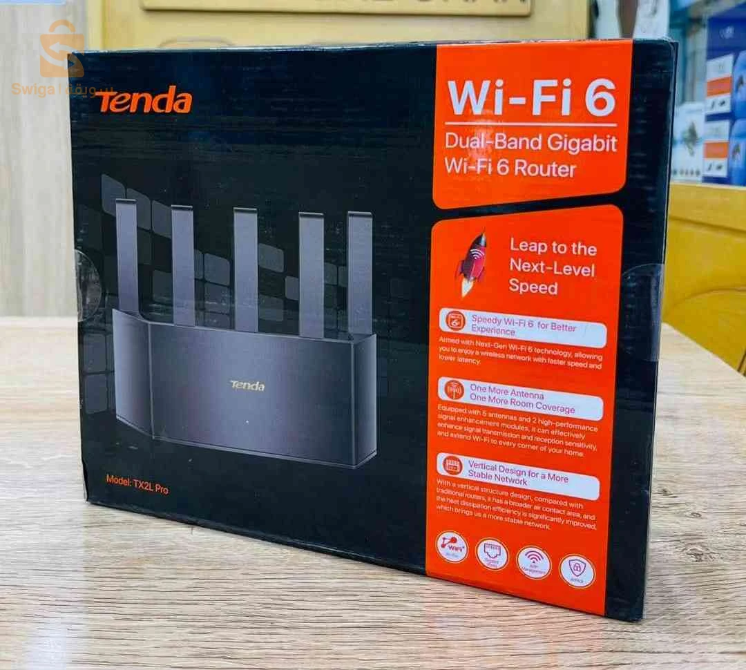 Routeur WiFi6 Dual Band Gigabit 1501Mbps 5 Antennes OFDMA MU-MIMO Tenda TX2L Pro