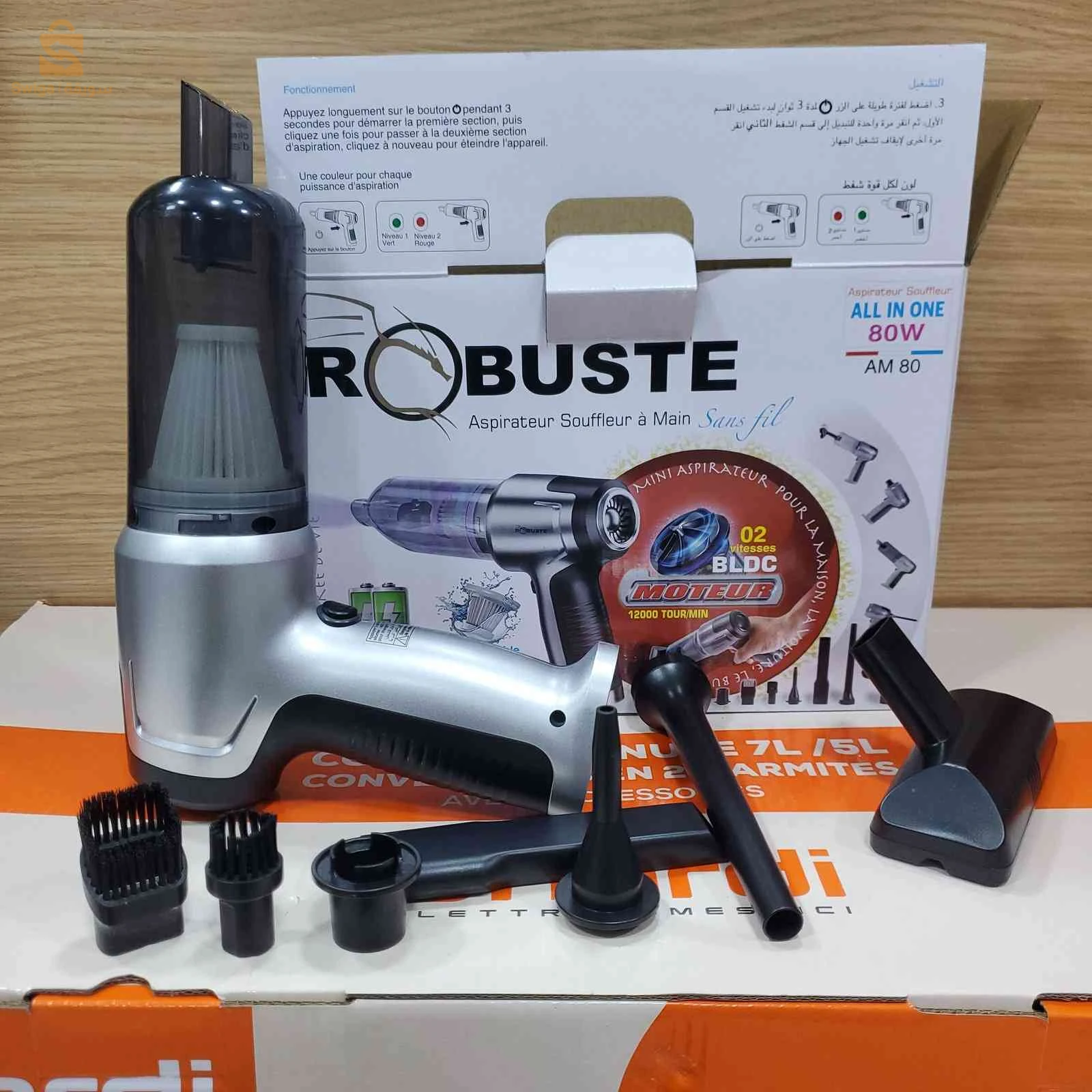 Aspirateur souffler Portable 80W sans fil Robuste