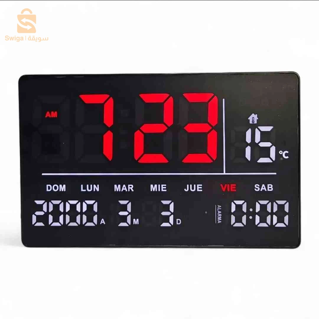 Horloge mural LED JH3219 ساعة حائطية رقمية للمنزل