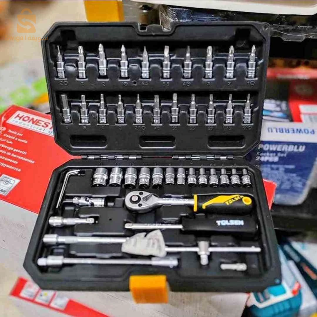 Jeux De 46Pcs Douilles Et Cliquet 1/4″ TOLSEN