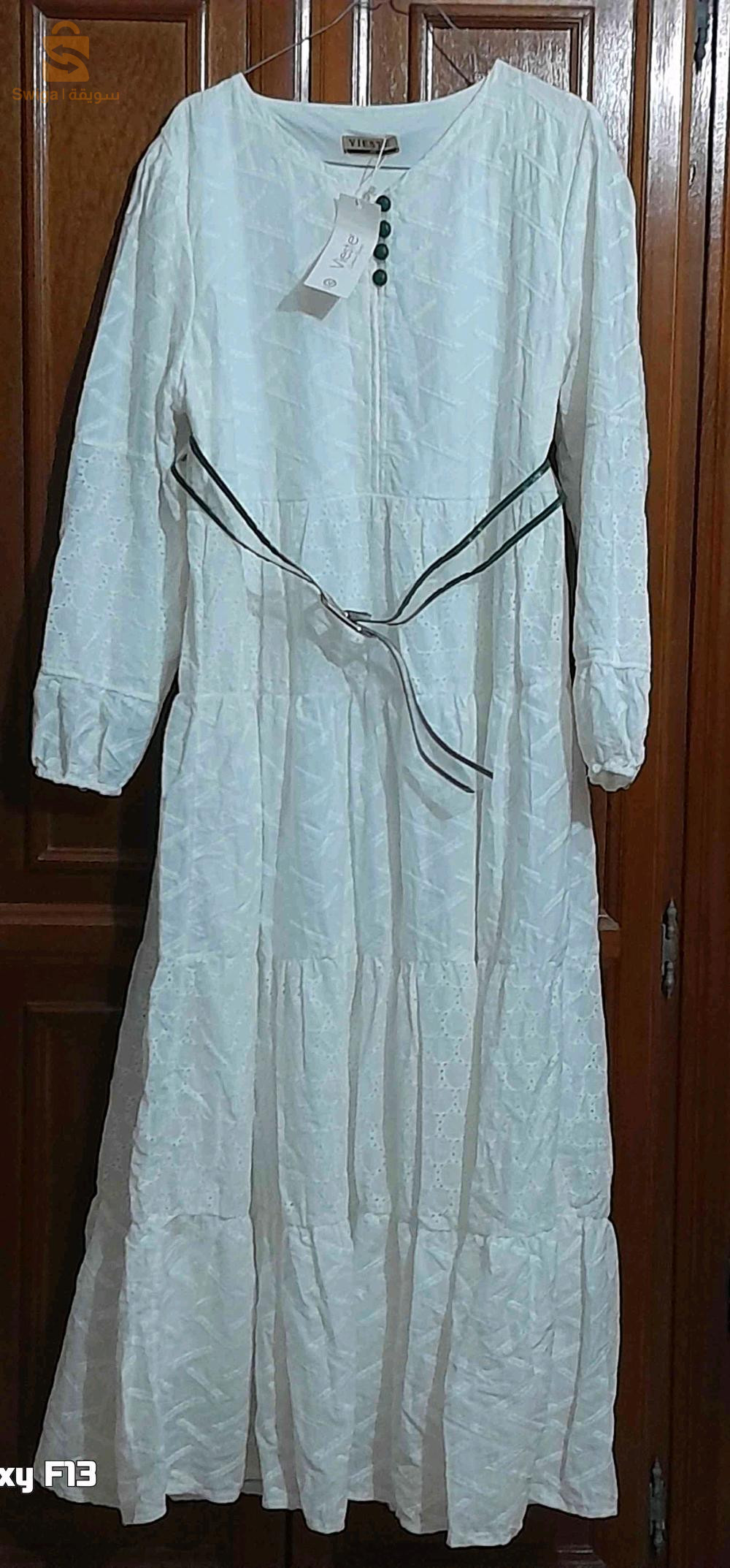 فستان  الابيض قطني
