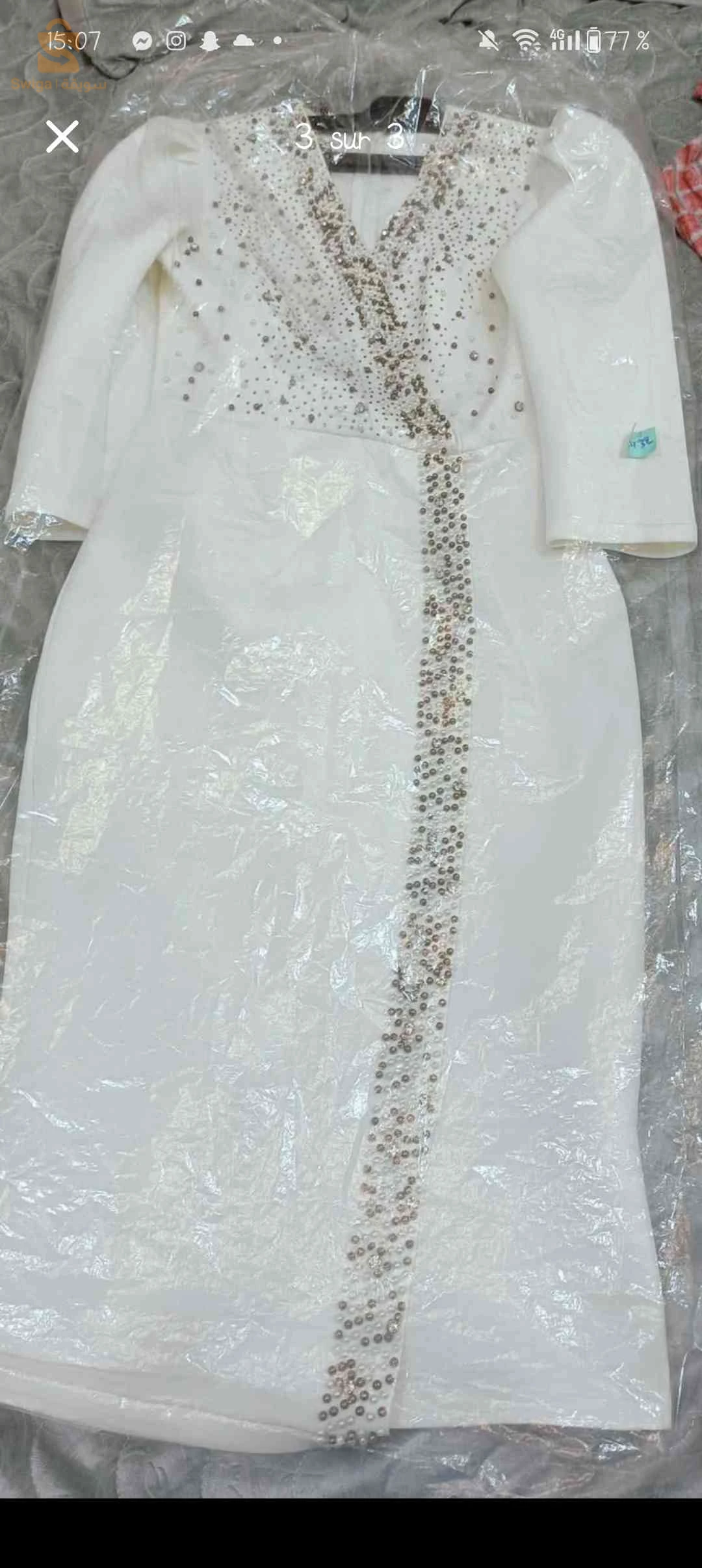 deux robes soirée blanche et noire taille 38 40 occasion comme neuf sawmo mlih