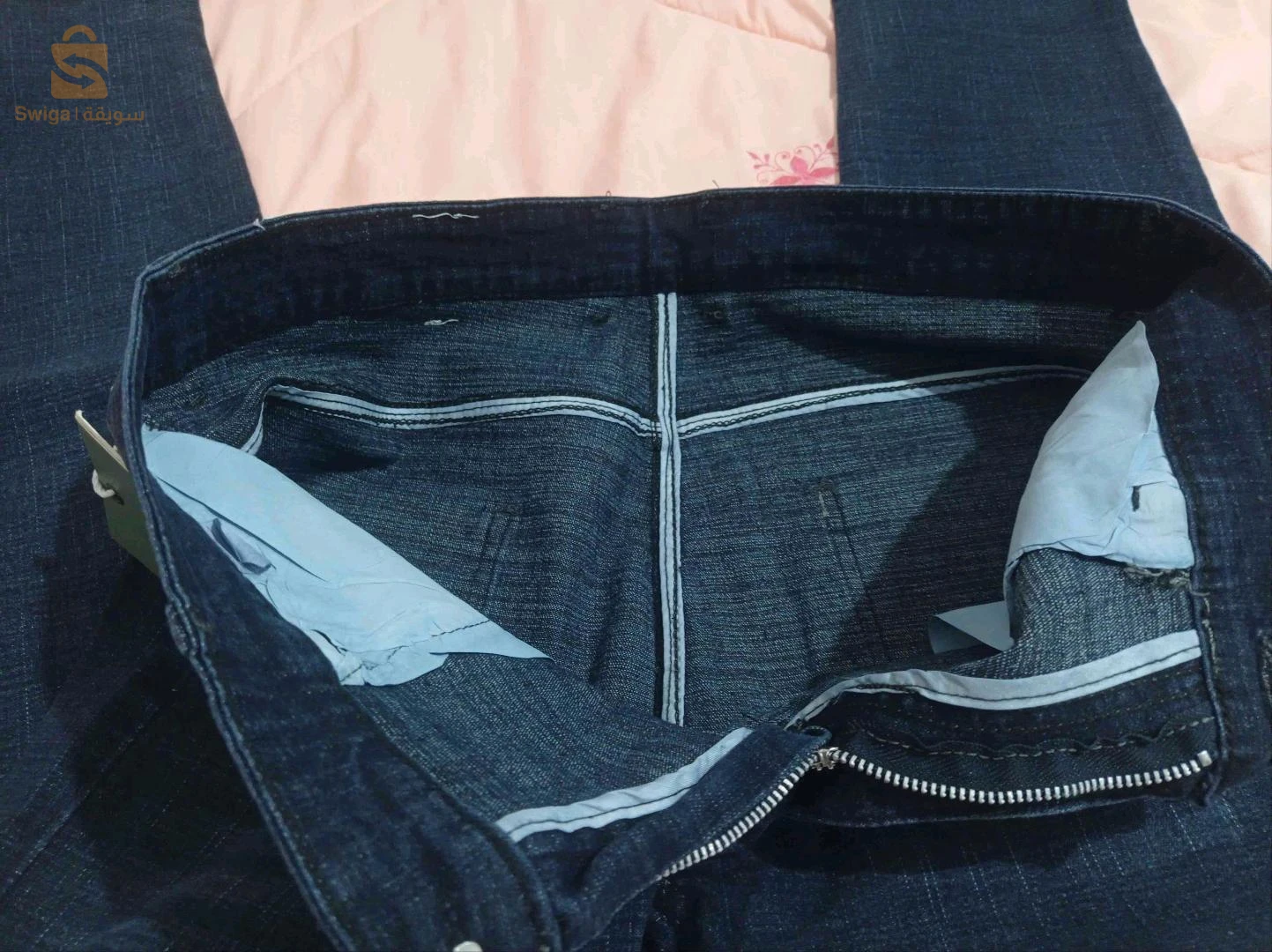 سروال جينز Baggy مقطن