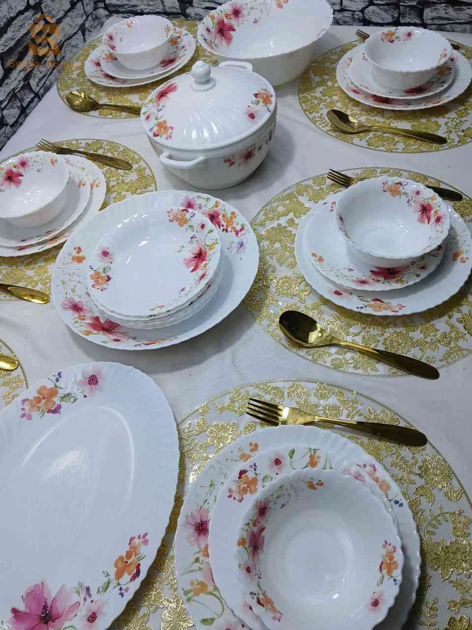 Service A Table 29 Pice A Fleur 
service a table 29 pice a fleur 
service a table 29 pice a fleur 
مادة الصنع اركبال