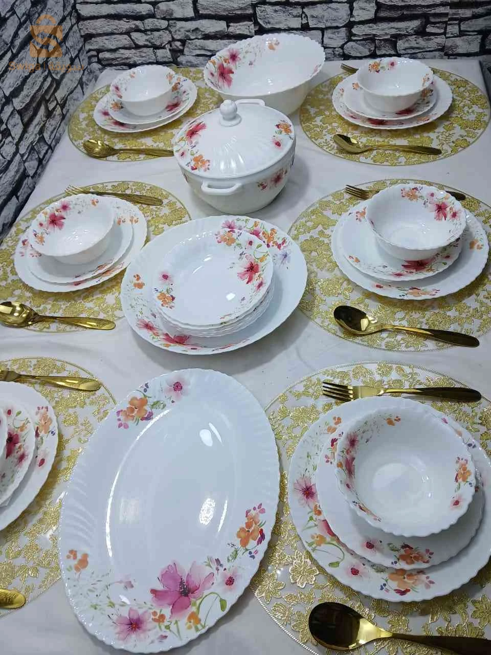 Service A Table 29 Pice A Fleur 
service a table 29 pice a fleur 
service a table 29 pice a fleur 
مادة الصنع اركبال