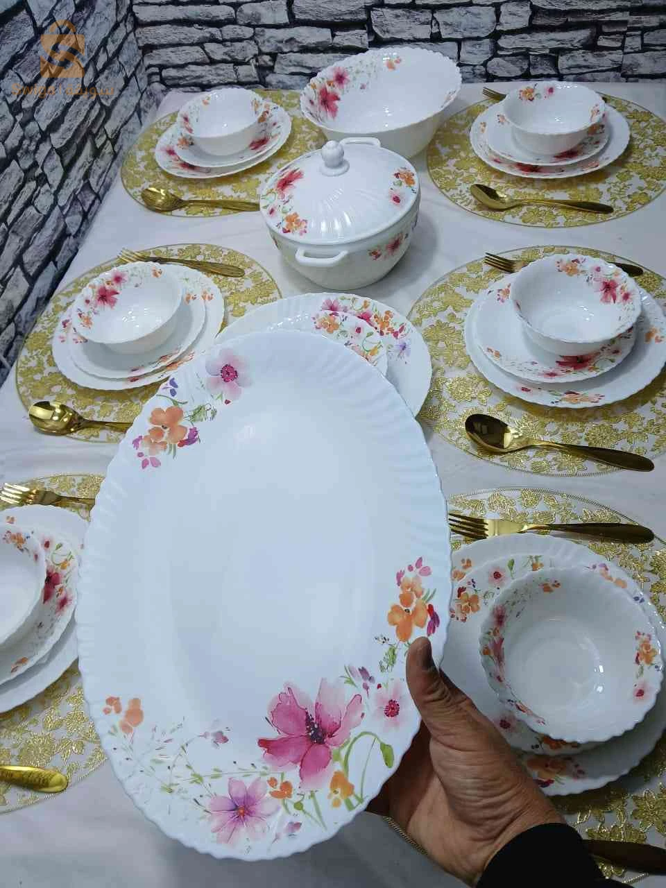 Service A Table 29 Pice A Fleur 
service a table 29 pice a fleur 
service a table 29 pice a fleur 
مادة الصنع اركبال