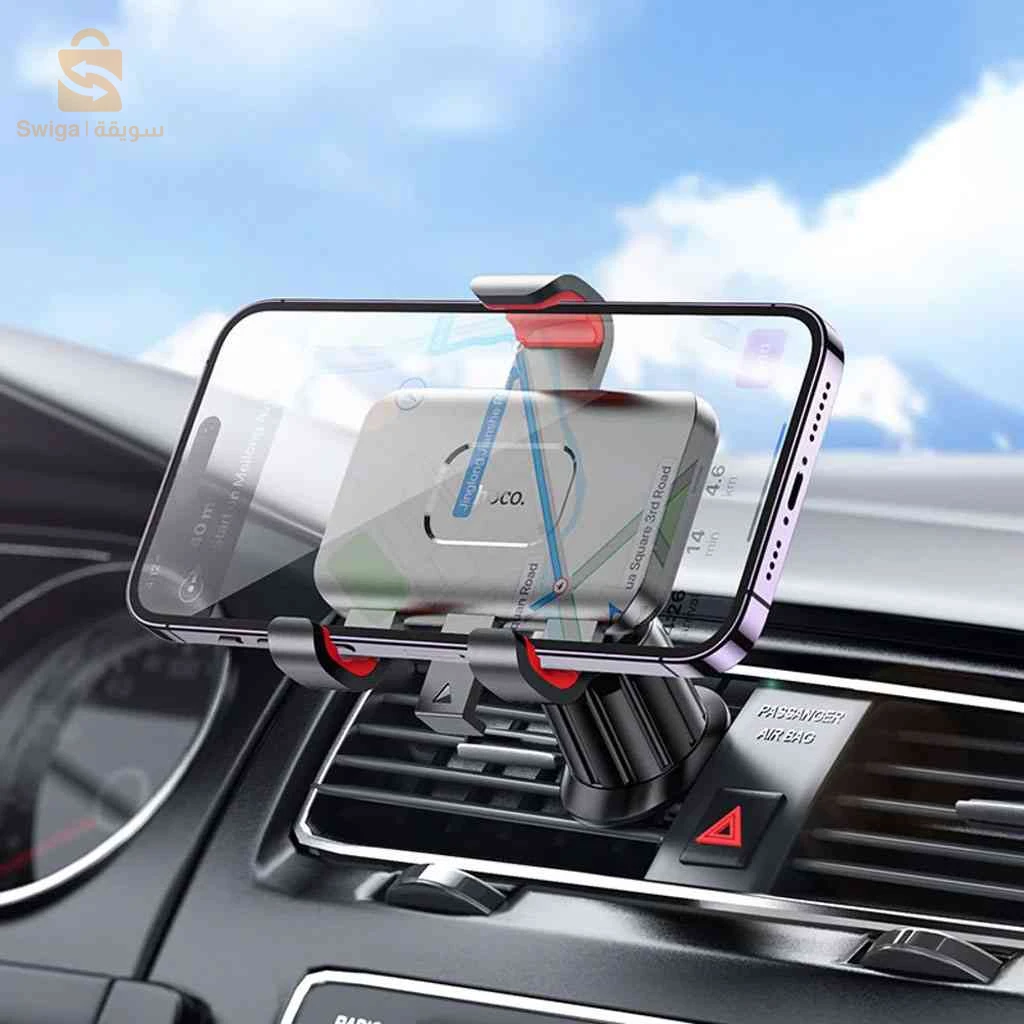 HOCO H21 Support de téléphone à verrouillage facile pour grille d'aération