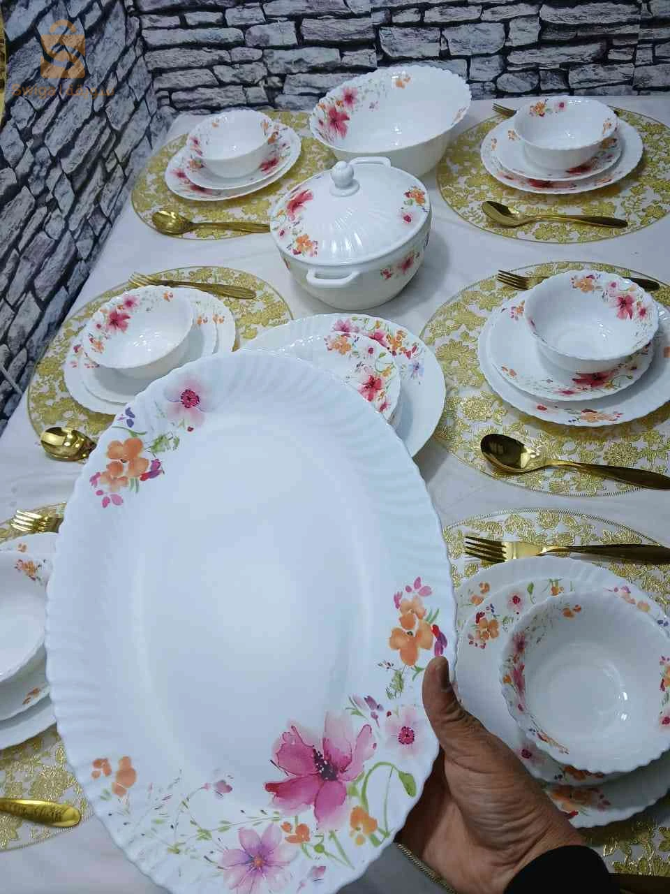 Service A Table 29 Pice A Fleur 
service a table 29 pice a fleur 
service a table 29 pice a fleur 
مادة الصنع اركبال